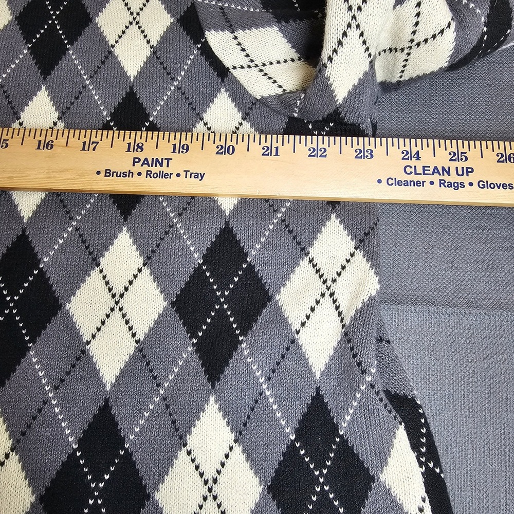 Classic Elements NEW Argyle Sweater Vest Knit short sleeve cardigan‎  20-22W
